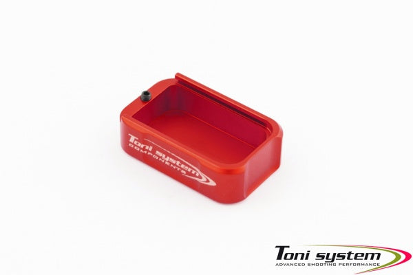 Tanfoglio talon de chargeur alu pour Large Frame | +2 cartouches - Rouge - Ubitzu