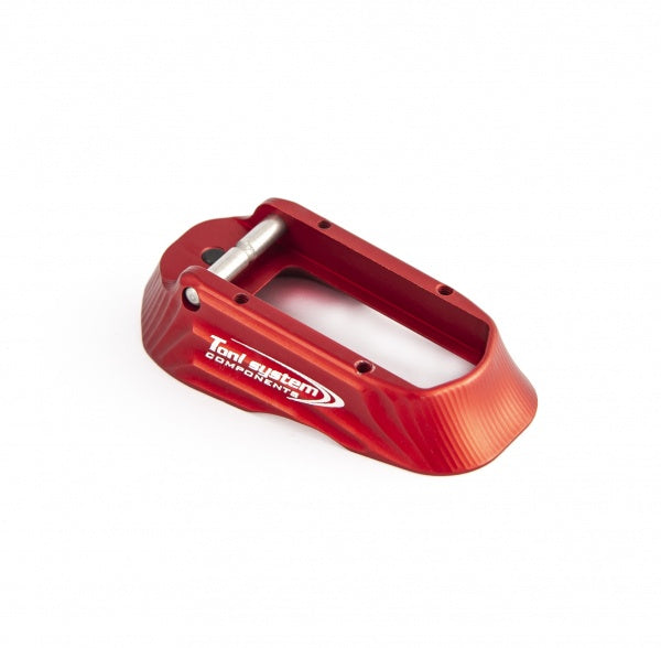 1911 magwell alu | pour plaquettes de poignée Vibram - Rouge - Ubitzu