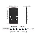 Adaptateur d'empreinte | de Trijicon RMR vers Shield RMSc & K-series empreinte - Ubitzu