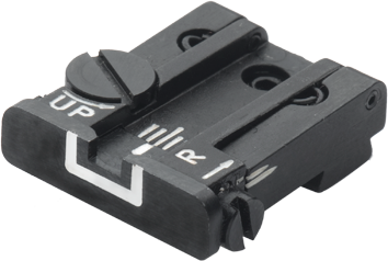Glock [G17 G19 G26 & other] hausse réglable | lignes blanches - Ubitzu