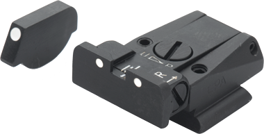 Ruger [P90 P91 P93 P94 P95 P97] organes de visée réglables | points blancs - Ubitzu