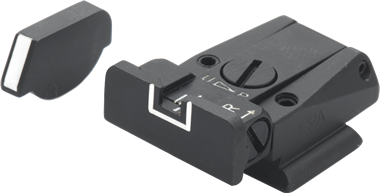 Ruger [P90 P91 P93 P94 P95 P97] organes de visée réglables | lignes blanches - Ubitzu