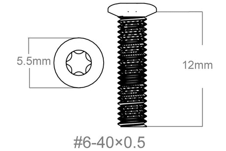 Jeu de vis 3pcs | 6-40x0.5’’ [T10] - Ubitzu