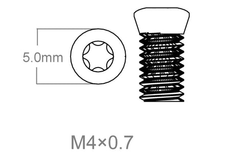 Jeu de vis 3 pcs | M4x0.7 [T10] 8 mm - Ubitzu
