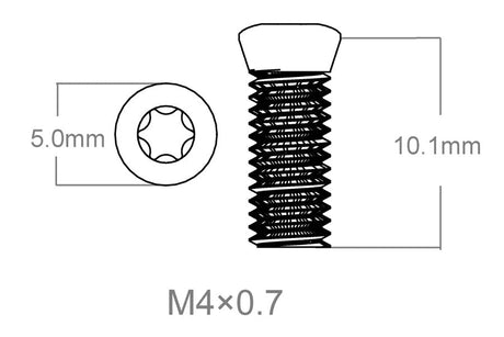 Jeu de vis 3 pcs | M4x0.7 [T10] - Ubitzu
