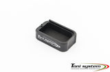 Tanfoglio talon de chargeur alu pour Large Frame | +2 cartouches - Noir - Ubitzu