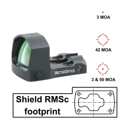 Vector Optics Frenzy-S 1x17x24 MOS Multi Reticle viseur point rouge - Ubitzu